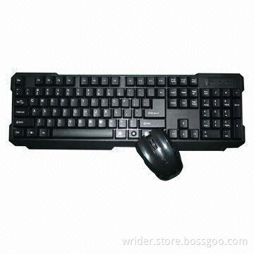 Wireless Keyboard and 5D Mouse Combo with 8 to 10m Operating Distance